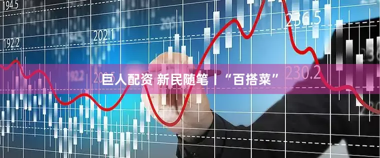 巨人配资 新民随笔丨“百搭菜”