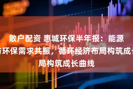 散户配资 惠城环保半年报:能源安全与环保需求共振,循环经济布局构筑成长曲线